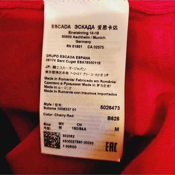 ESCADA VINTAGE BUTTON DOWN SWEATER MEDIUM - Picture 6 of 6